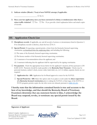Application for Retake of the Navle - Kentucky, Page 2