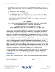 Application for Licensure as a Veterinarian - Kentucky, Page 6