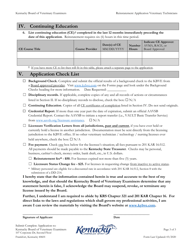 Reinstatement Application for Veterinary Technicians - Kentucky, Page 3