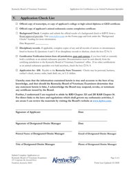 Kentucky Application for Certification as an Animal Euthanasia