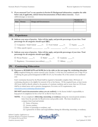 Renewal Application for Veterinarians - Kentucky, Page 3