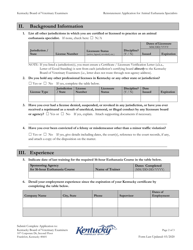 Reinstatement Application for Animal Euthanasia Specialists - Kentucky, Page 2