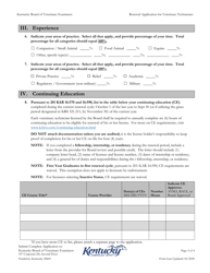 Renewal Application for Veterinary Technicians - Kentucky, Page 3