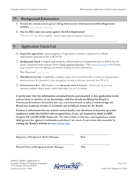 Reinstatement Application for Animal Control Agencies (Restricted Controlled Substance Registration Authorization) - Kentucky, Page 3