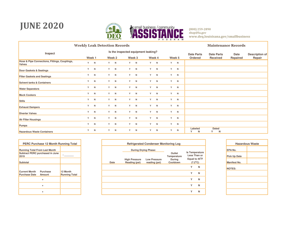 Louisiana Dry Cleaners - Compliance Calendar - Louisiana, Page 14