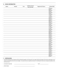 Waste Tire Transporter and Transfer Facility Application Form - Louisiana, Page 2