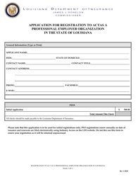 Application for Registration to Actas a Professional Employer Organization in the State of Louisiana - Louisiana, Page 3