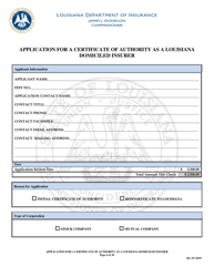 Application for a Certificate of Authority as a Louisiana Domiciled Insurer - Louisiana, Page 6