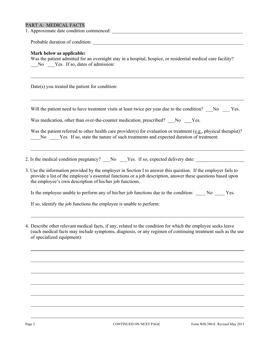 Form WH-380-E - Fill Out, Sign Online and Download Fillable PDF ...