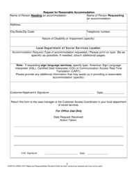 Form DHS/FIA CARES9707 Rights and Responsibilities - Maryland, Page 3