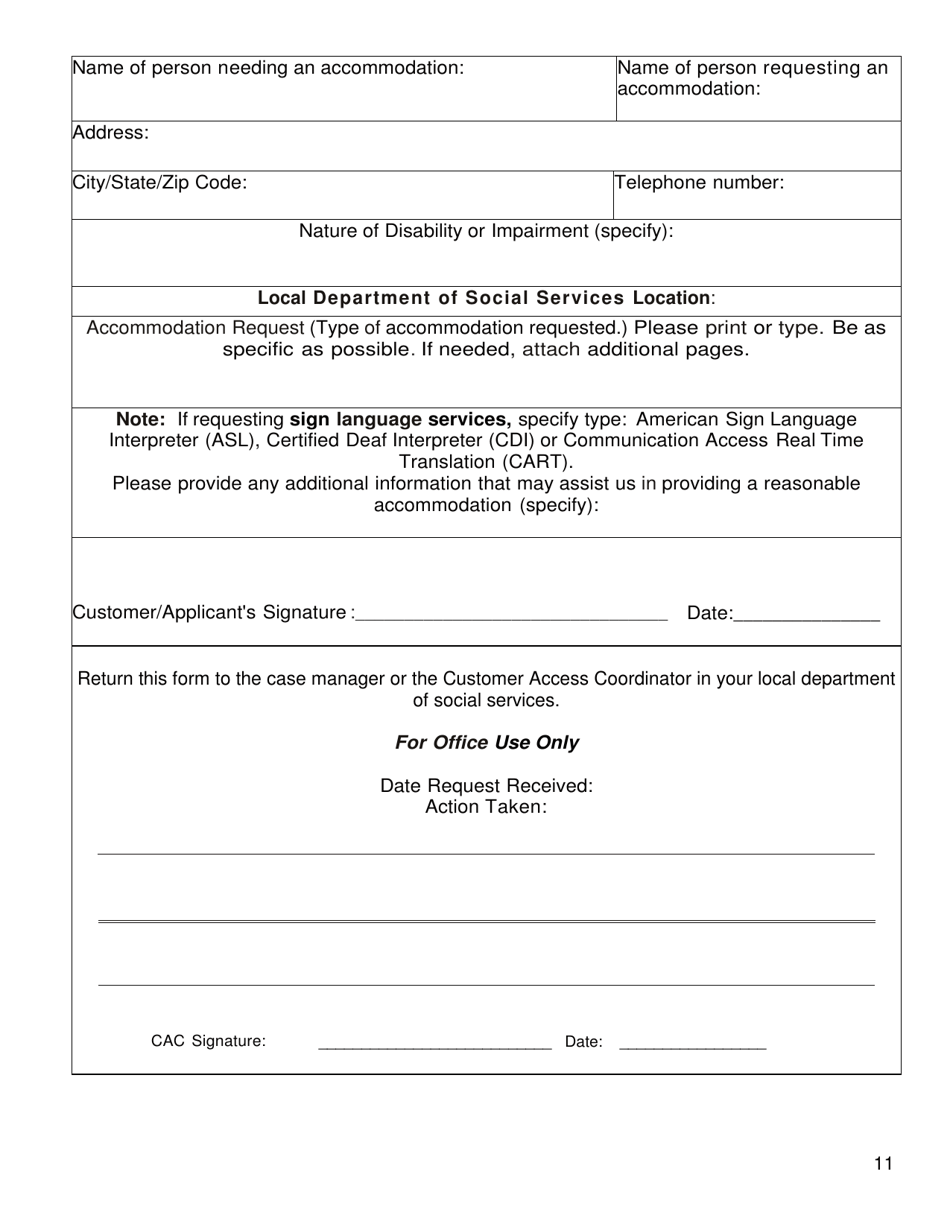 Form DHS / FIA CARES9701 Family Investment Administration Application for Assistance - Maryland, Page 11