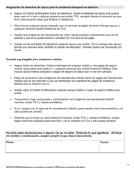 Formulario DHS/FIA9702 Solicitud De Asistencia Para Una Persona - Maryland (Spanish), Page 16