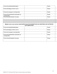 Formulario DHS/FIA9711 Proyecto De Solicitud Simplificada Para Ancianos - Maryland (Spanish), Page 11