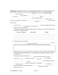 Form CC-GN-043 Petition by Parent (Appointment of Standby Guardian) - Maryland, Page 2