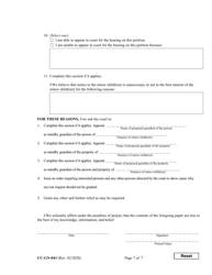 Form CC-GN-043 Petition by Parent (Appointment of Standby Guardian) - Maryland, Page 7
