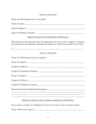 Maryland Statutory Form Personal Financial Power of Attorney - Maryland, Page 2
