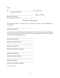 Maryland Statutory Form Personal Financial Power of Attorney - Maryland, Page 9