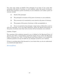 Maryland Statutory Form Limited Power of Attorney - Maryland, Page 23