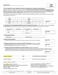 Form 2 Business Personal Property Return - Maryland, Page 3