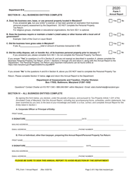 Form 1 Annual Report and Personal Property Tax Return - Maryland, Page 2