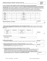 Form 1 Annual Report and Personal Property Tax Return - Maryland, Page 5