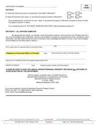 Form 5 Annual Report and Personal Property Return - Maryland, Page 2