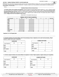 Form 5 Annual Report and Personal Property Return - Maryland, Page 3