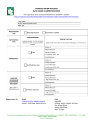 Document preview: Auto Dialer Registration Form - Massachusetts