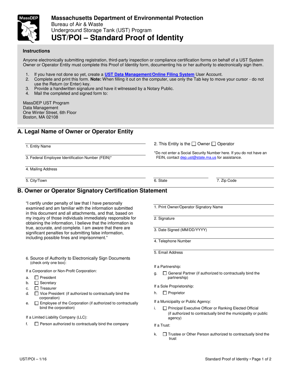 form-ust-poi-download-printable-pdf-or-fill-online-standard-proof-of-identity-massachusetts