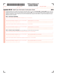 Document preview: Schedule HC-CS Health Care Information Continuation Sheet - Massachusetts