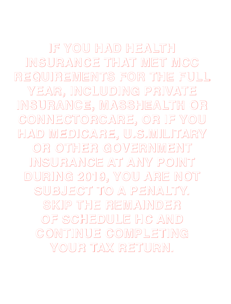 Schedule HC Health Care Information - Massachusetts, Page 2