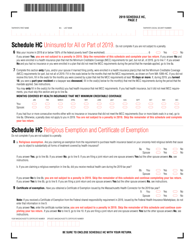 Schedule HC Health Care Information - Massachusetts, Page 3