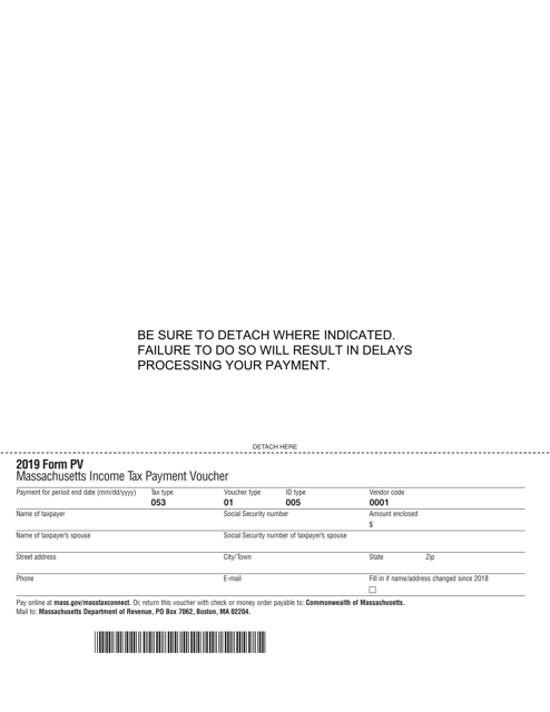 Form PV 2019 Printable Pdf