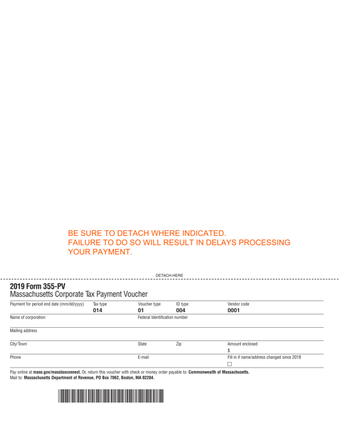 Form 355-PV 2019 Printable Pdf
