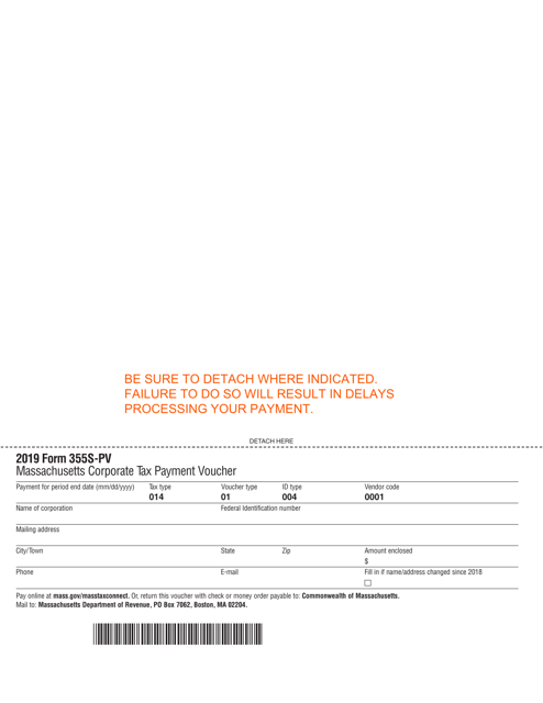 Form 355S-PV 2019 Printable Pdf