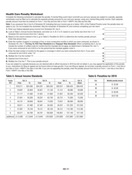 Instructions for Schedule HC Health Care Information - Massachusetts, Page 11