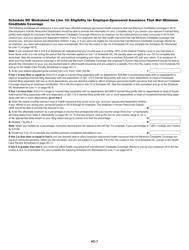 Instructions for Schedule HC Health Care Information - Massachusetts, Page 7