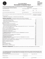 Form MA NRCR Nonresident Composite Return - Massachusetts