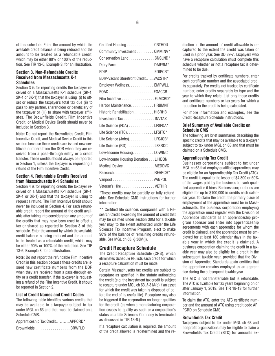Instructions for Form 63-23P Premium Excise Return for Insurance Companies - Massachusetts, Page 6