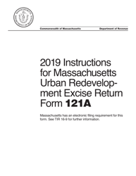 Instructions for Form 121A Urban Redevelopment Excise Return - Massachusetts
