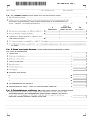 Form 63-23P Premium Excise Return for Insurance Companies - Massachusetts, Page 4