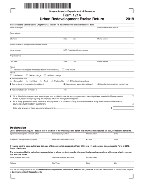 Form 121A 2019 Printable Pdf