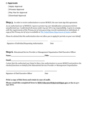 Michigan Online Education Certification System (Moecs) Access Form for Educational Service Providers or Management Organizations - Michigan, Page 3