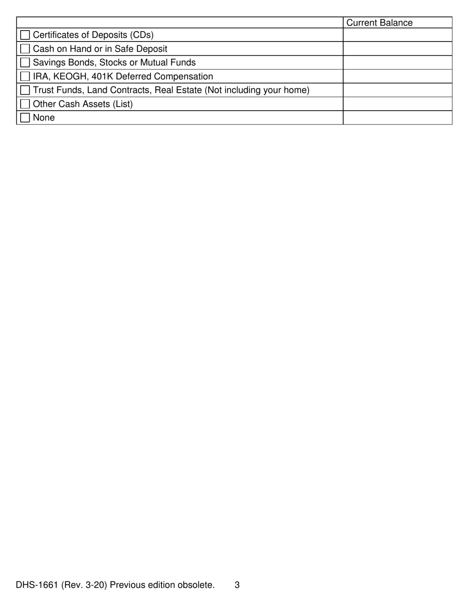 Form DHS-1661 Insurance Assistance Program (Iap) Application - Michigan, Page 3