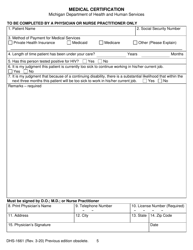 Form DHS-1661 Insurance Assistance Program (Iap) Application - Michigan, Page 5