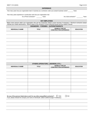 Form 1313 Construction Prequalification Application - Michigan, Page 9