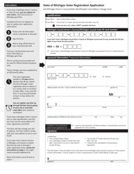 Form ED-121 State of Michigan Voter Registration Application - Michigan, Page 2
