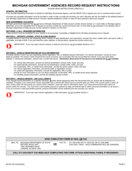 Form BDVR-155 Record Request for Michigan Governmental Agencies - Michigan, Page 3