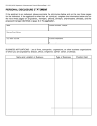 Form FIS1030 Credit Card License Application - Michigan, Page 13