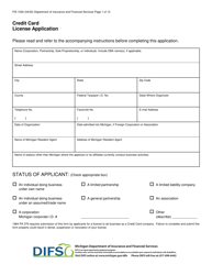Form FIS1030 Credit Card License Application - Michigan, Page 5
